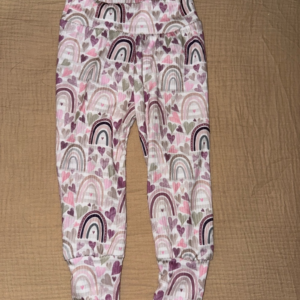Handmade Rainbow Patterned Baby Leggings